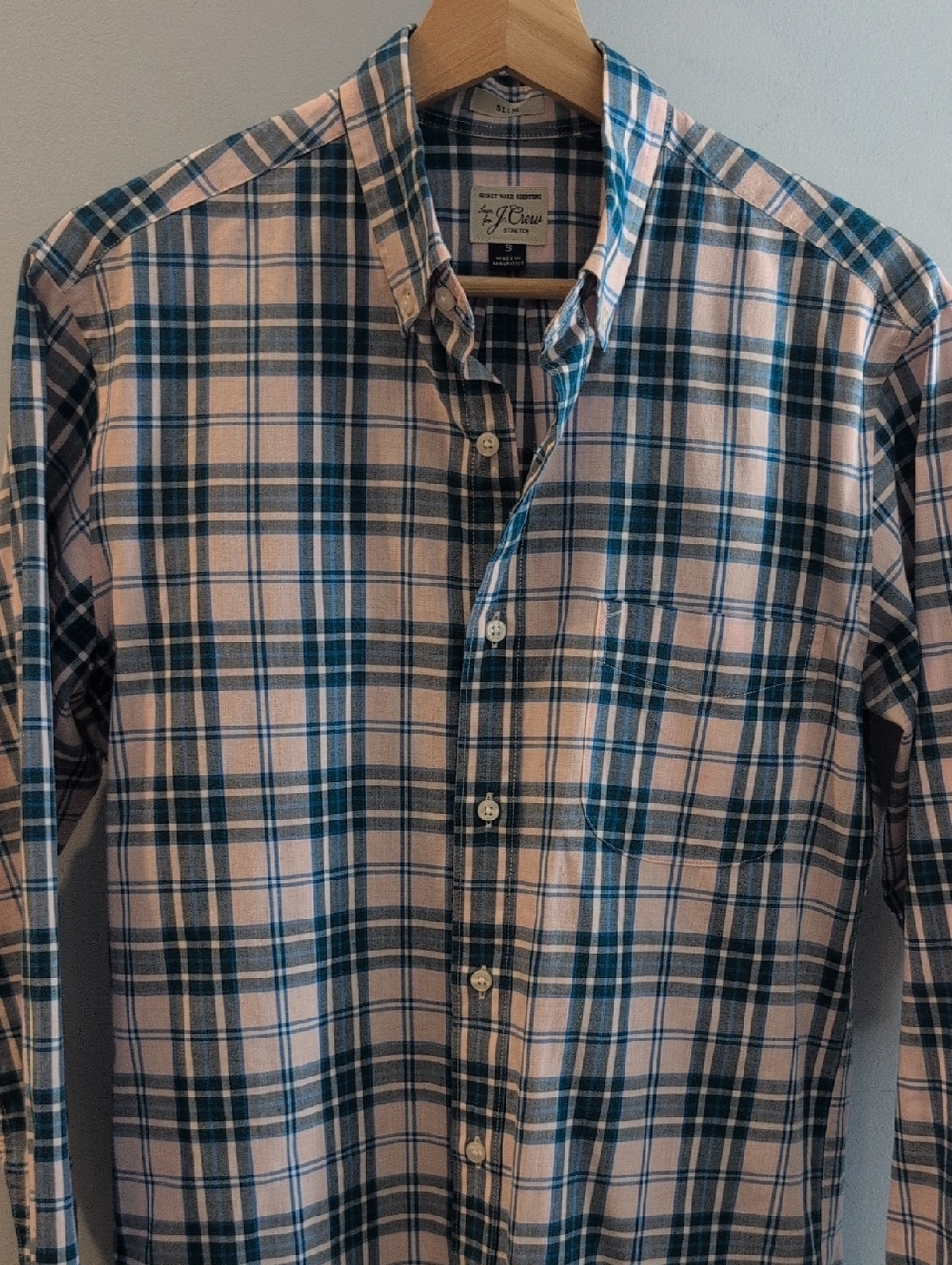 J. Crew Men's Small Slim Fit Stretch Long Sleeve Button Down Shirt Style #H4737 - Picture 2 of 14